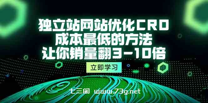 （10173期）独立站网站优化CRO，成本最低的方法，让你销量翻3-10倍（5节课）-七三阁