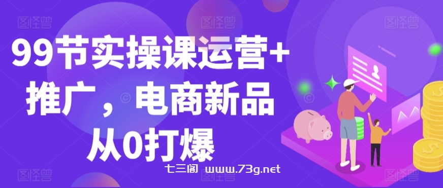 99节实操课运营+推广，电商新品从0打爆-七三阁