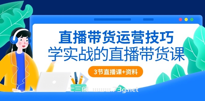 （10229期）直播带货运营技巧，学实战的直播带货课（3节直播课+配套资料）-七三阁