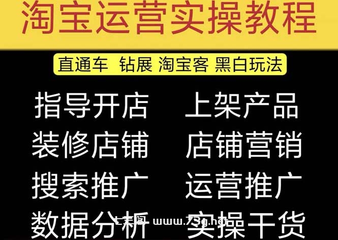 2023淘宝开店教程0基础到高级全套视频网店电商运营培训教学课程（2月更新）-七三阁