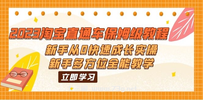 2023淘宝直通车保姆级教程：新手从0快速成长实操，新手多方位全能教学-七三阁