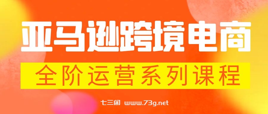 亚马逊跨境-电商全阶运营系列课程 每天10分钟，让你快速成为亚马逊运营高手-七三阁