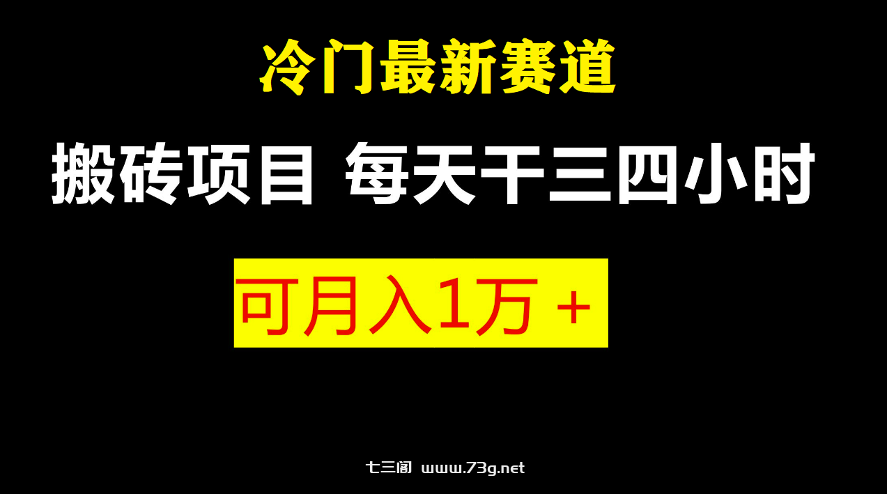 最新冷门游戏搬砖项目，零基础也能玩（附教程+软件）-七三阁