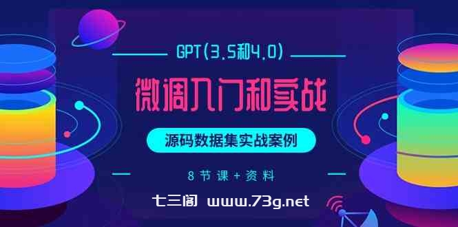 chatGPT(3.5和4.0)微调入门和实战，源码数据集实战案例（8节课+资料）-七三阁