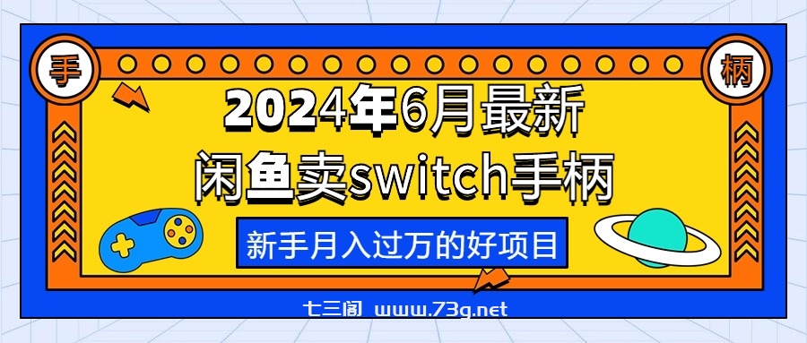 （10831期）2024年6月最新闲鱼卖switch游戏手柄，新手月入过万的第一个好项目-七三阁