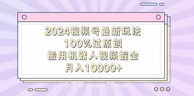 （9151期）2024视频号最新玩法，100%过原创，搬用机器人视频掘金，月入10000+-七三阁