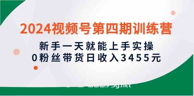 （10157期）2024视频号第四期训练营，新手一天就能上手实操，0粉丝带货日收入3455元-七三阁