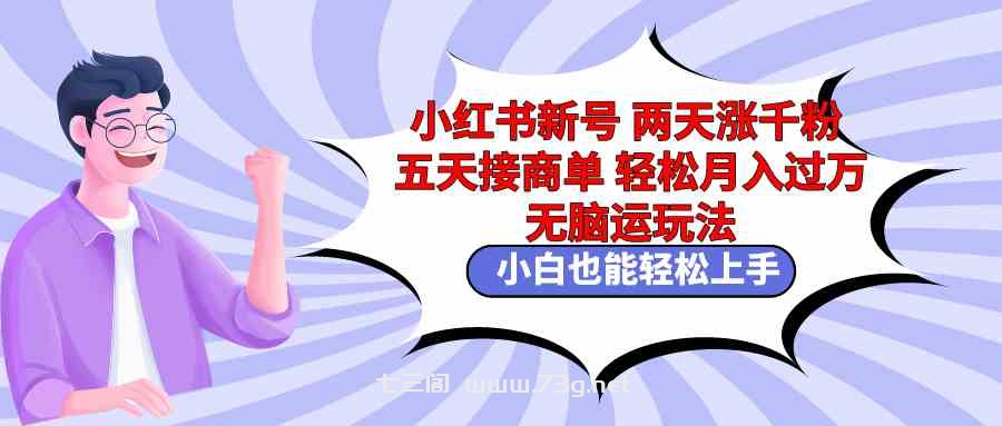 （9239期）小红书新号两天涨千粉五天接商单轻松月入过万 无脑搬运玩法 小白也能轻…-七三阁