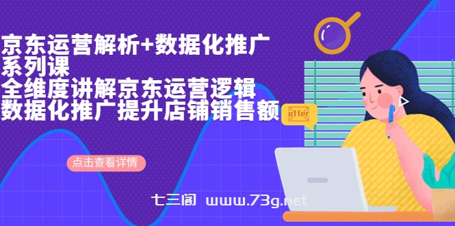 京东运营解析与数据化推广系列课，全维度讲解京东运营逻辑+数据化推广提…-七三阁