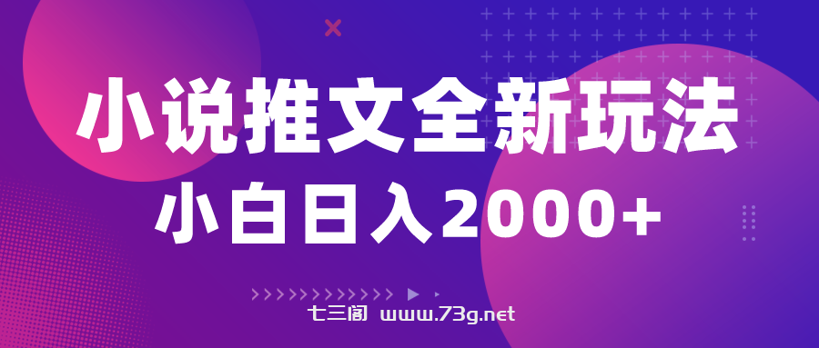 （10432期）小说推文全新玩法，5分钟一条原创视频，结合中视频bilibili赚多份收益-七三阁