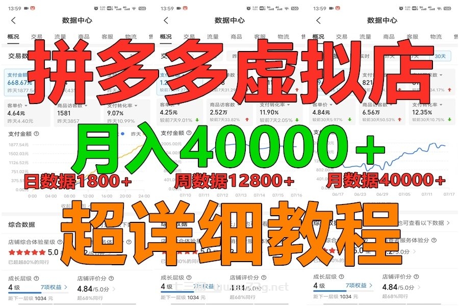 拼多多虚拟电商训练营月入40000+，全网最详细，你做你也行，暴利稳定长久-七三阁