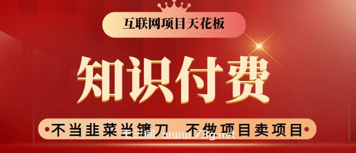 2024互联网项目天花板，新手小白也可以通过知识付费月入10W，实现财富自由-七三阁