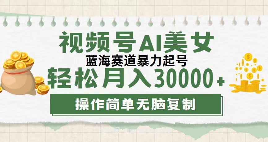 视频号AI美女跳舞，轻松月入30000+，蓝海赛道，流量池巨大，起号猛-七三阁